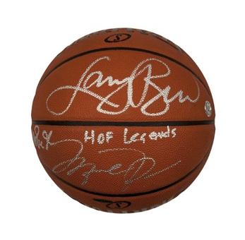 Michael Jordan, Larry Bird, and Magic Johnson Signed Basketball
